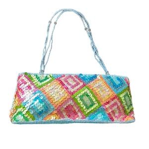 La Regale sequins and bead colorful handbag New no tags Gorgeous!